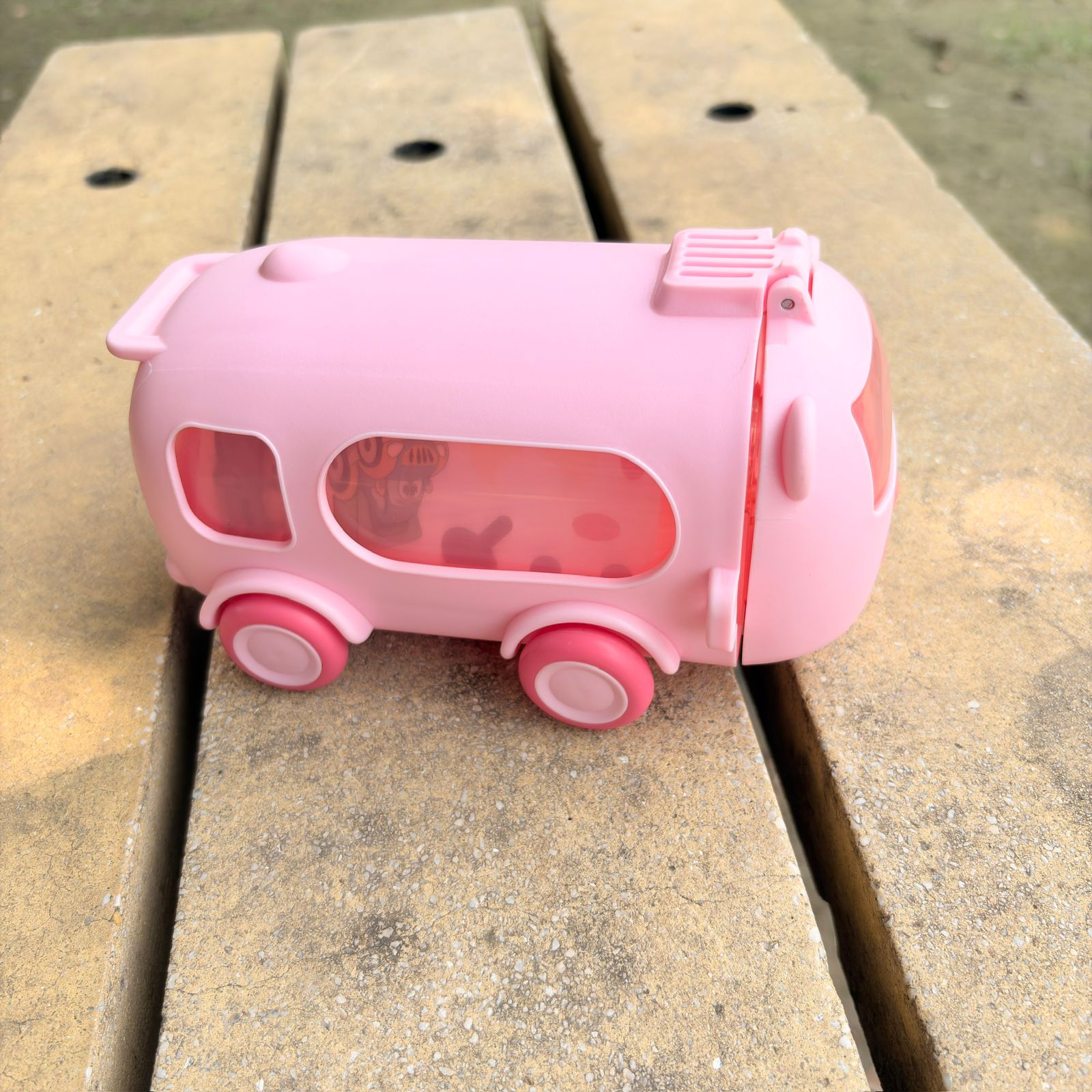 Bus Shaped Kids Water Bottle – Cute Cartoon School Bottle for Boys & Girls