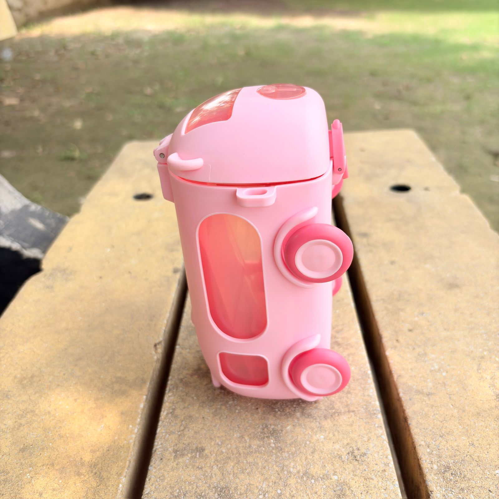 Bus Shaped Kids Water Bottle – Cute Cartoon School Bottle for Boys & Girls
